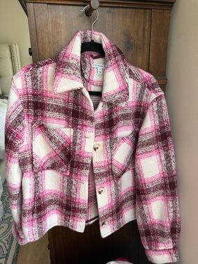 And Now This Pink & White Plaid Women’s Jacket